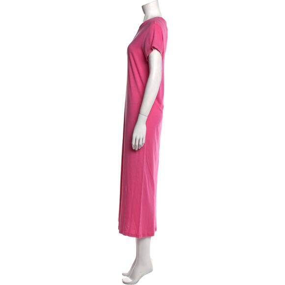 Polo Ralph Lauren Pink Crew Neck Cotton T-Shirt Maxi Long Dress Size XL - Picture 3 of 4